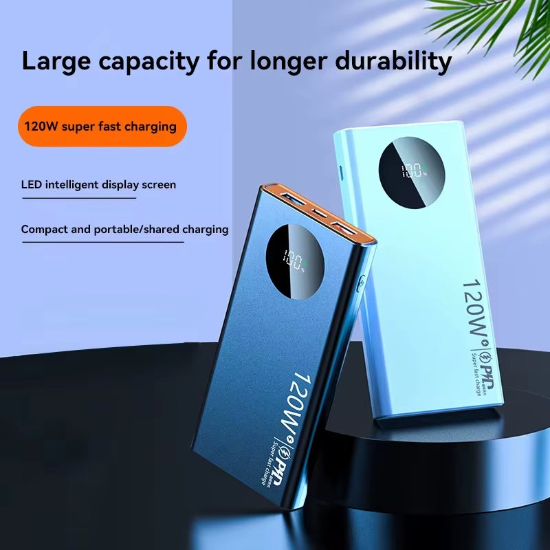 Unleash Power Anywhere: 120W 50000mAh High Capacity Power Bank for Fast Charging Your Devices - Perfect for iPhone, Samsung, and Huawei!
