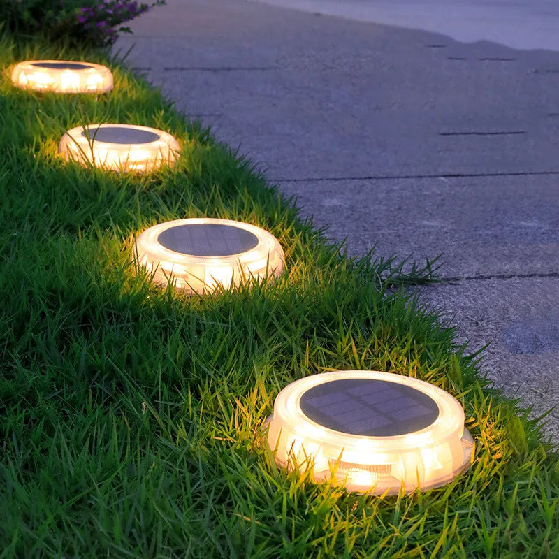 Transform Your Outdoor Space with LED Solar Lawn Lights - Waterproof, Self-Charging Garden Illumination in Warm White and White
