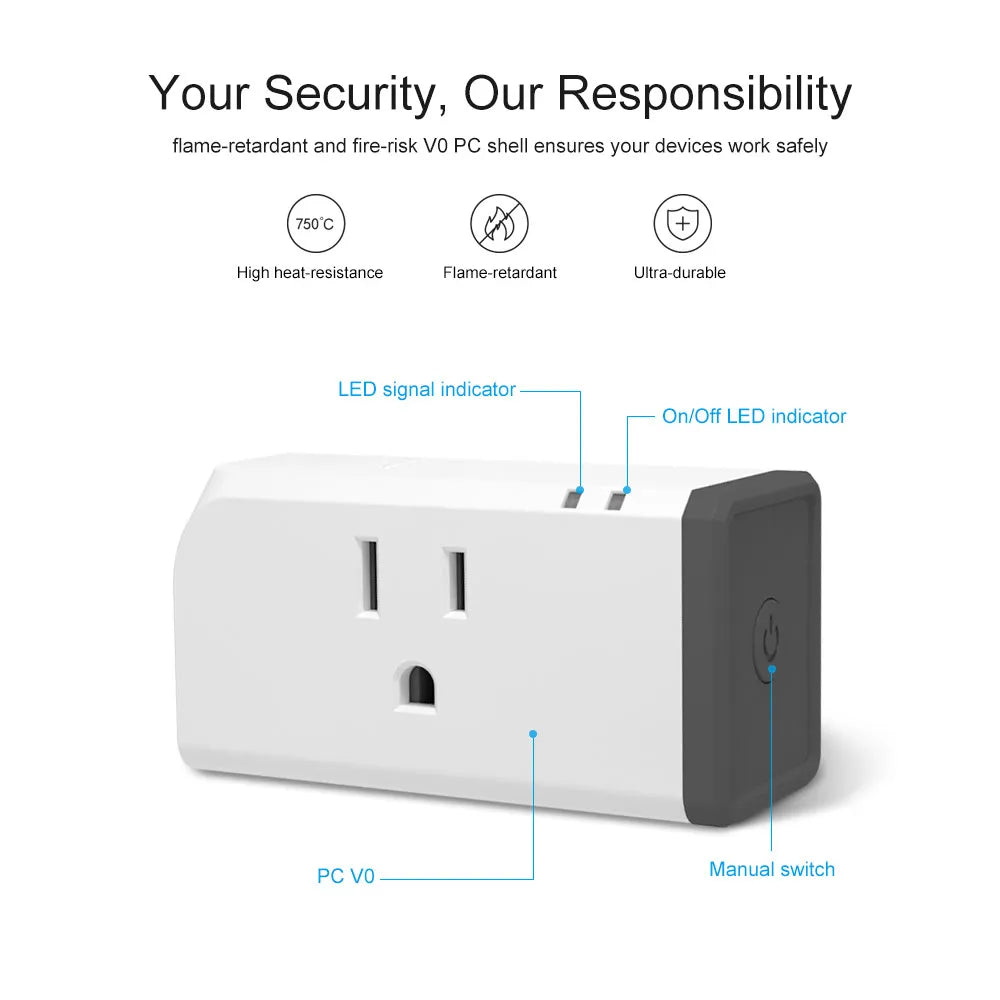 Enhance Your Smart Home with 1/2PCS Itead S31 Lite US Smart Zigbee Socket Plug - Voice Control Compatible with Alexa and SmartThings Hub