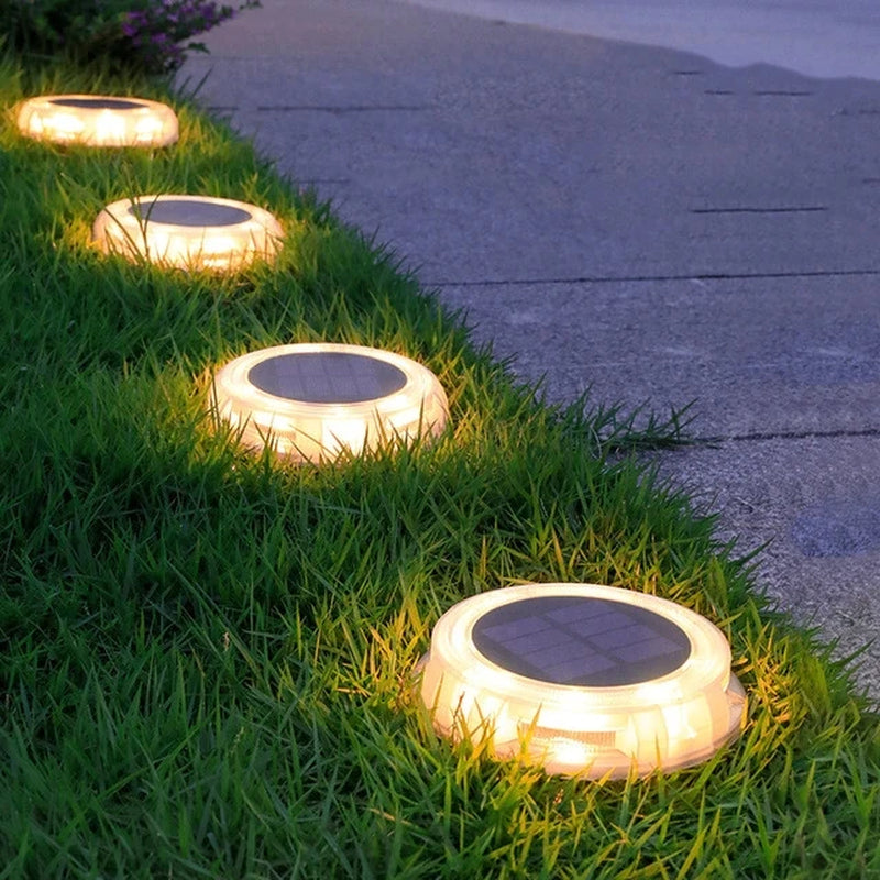 Transform Your Outdoor Space with LED Solar Lawn Lights - Waterproof, Self-Charging Garden Illumination in Warm White and White