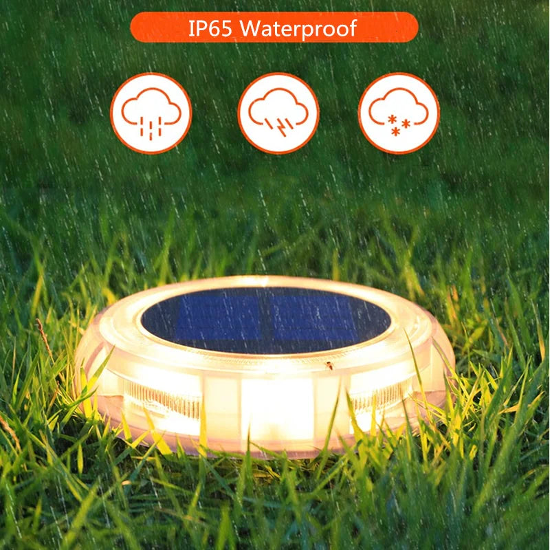 Transform Your Outdoor Space with LED Solar Lawn Lights - Waterproof, Self-Charging Garden Illumination in Warm White and White