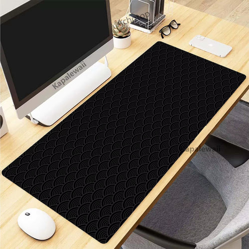 Elevate Your Gaming Experience with the Black and White Topographic Map XXL Mouse Pad - Premium Rubber Keyboard Mat for Ultimate Precision