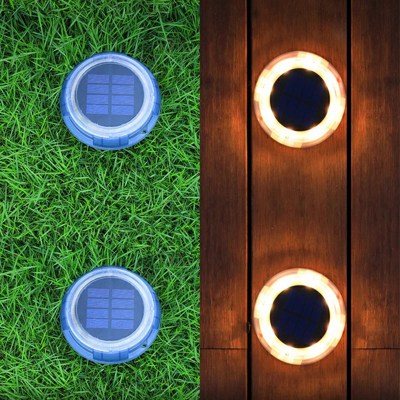 Transform Your Outdoor Space with LED Solar Lawn Lights - Waterproof, Self-Charging Garden Illumination in Warm White and White